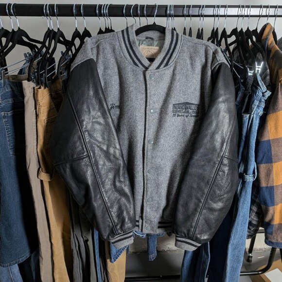 LUXURY embroidered never-worn Golden Bear varsity jacket - Picture 1 of 6